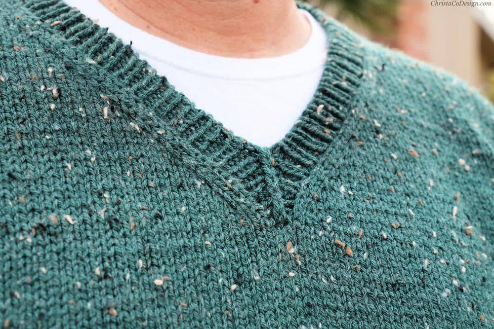 Classic Knitted V-Neck Sweater Project
