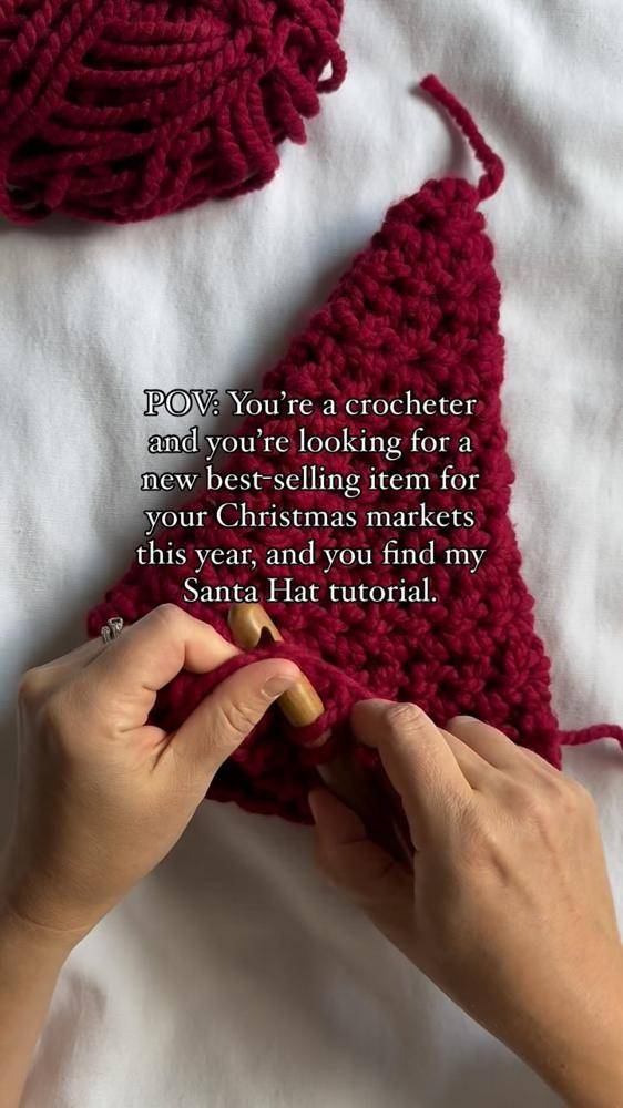 Classic Red Crochet Santa Hat Project