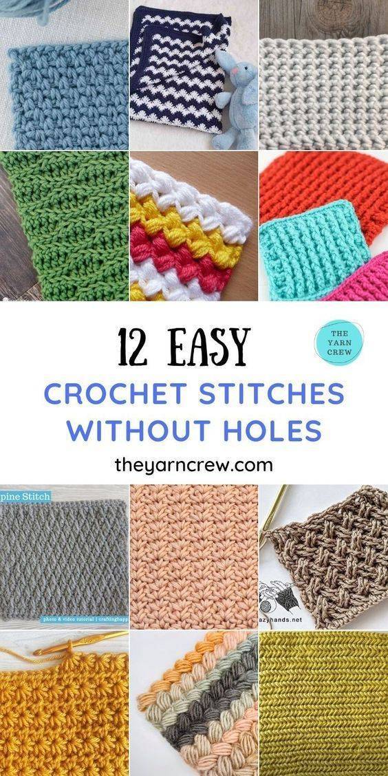 Collection of Dense Crochet Stitch Swatches