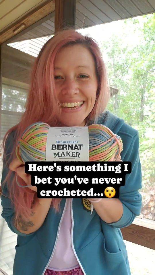 Colorful Bernat Maker Yarn Crochet Project