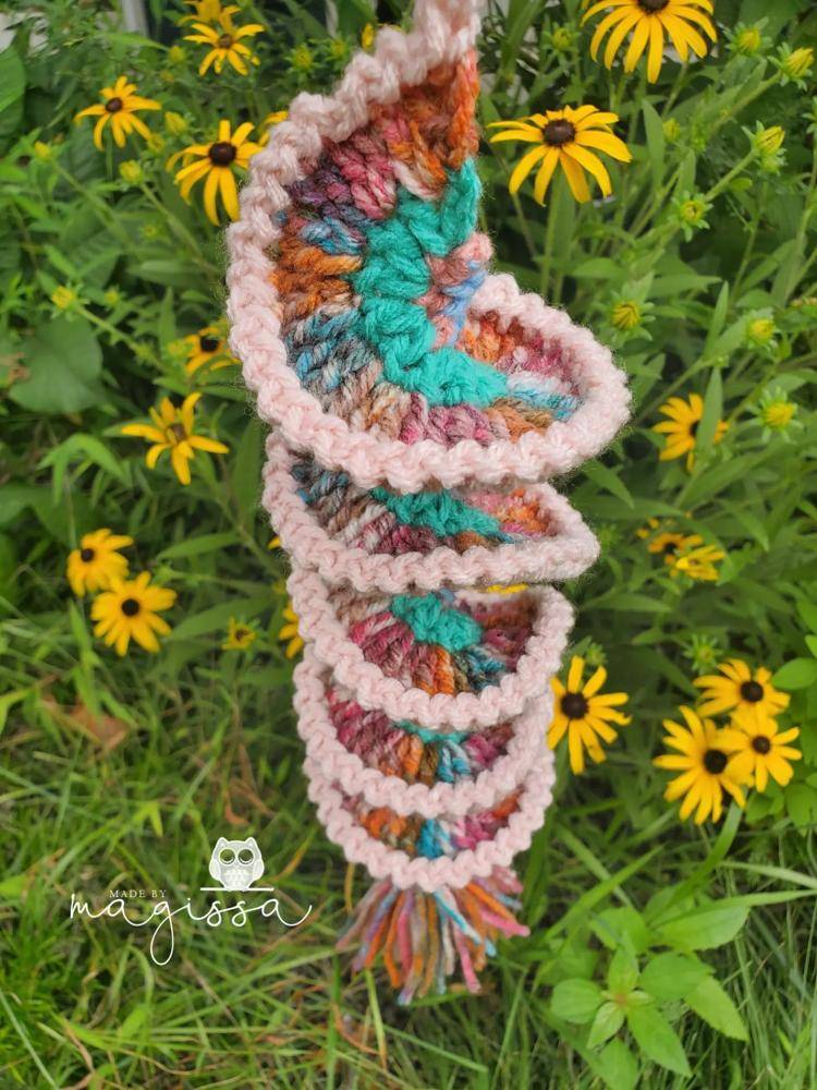Colorful Crochet Spiral Wind Spinner Decoration