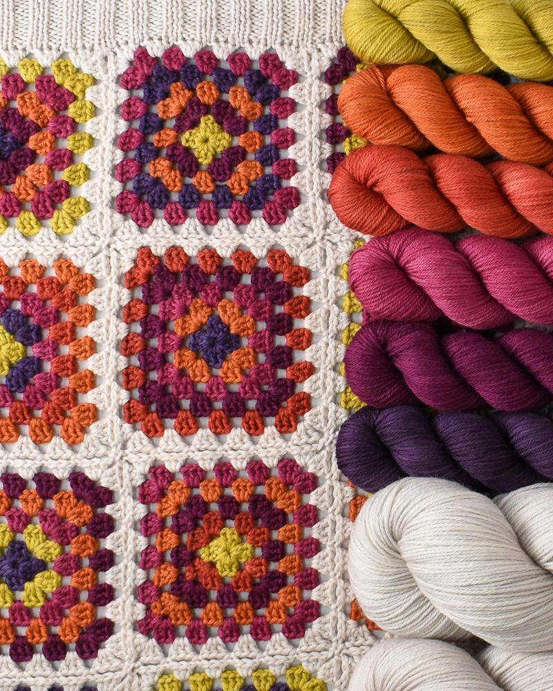 Colorful Granny Square Knit Sweater Project
