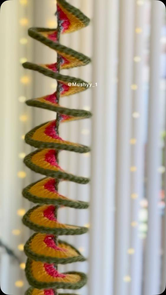 Colorful Spiral Crochet Wind Spinner