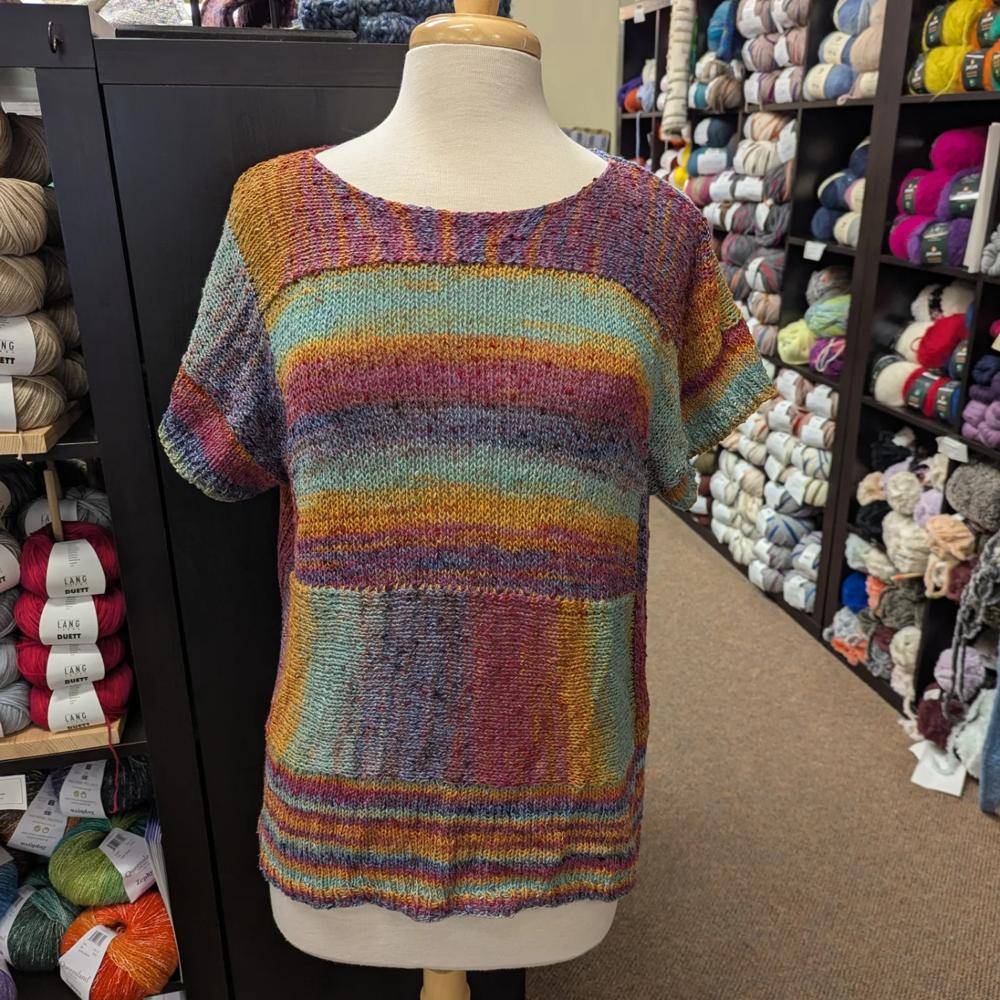 Colorful Striped Knit Sweater Project