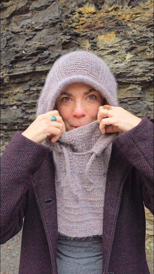 Cozy Cable Knit Hooded Cowl Knitting Project