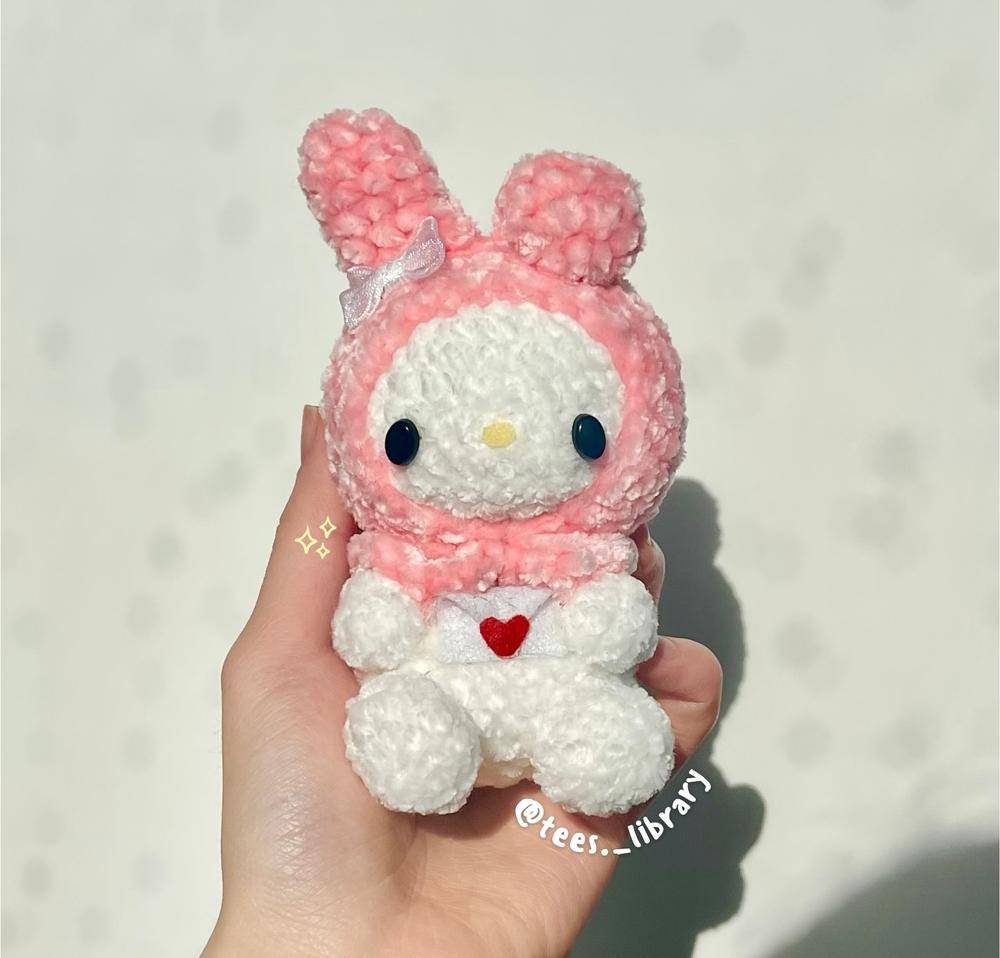 Cozy Chenille My Melody Amigurumi Crochet Toy