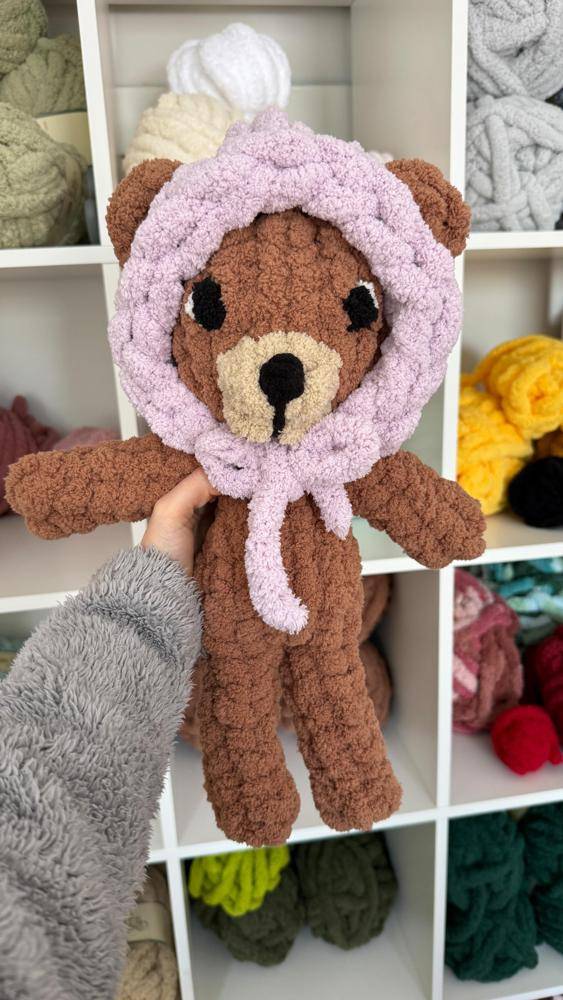 Cozy Chunky Crochet Bear with Scarf