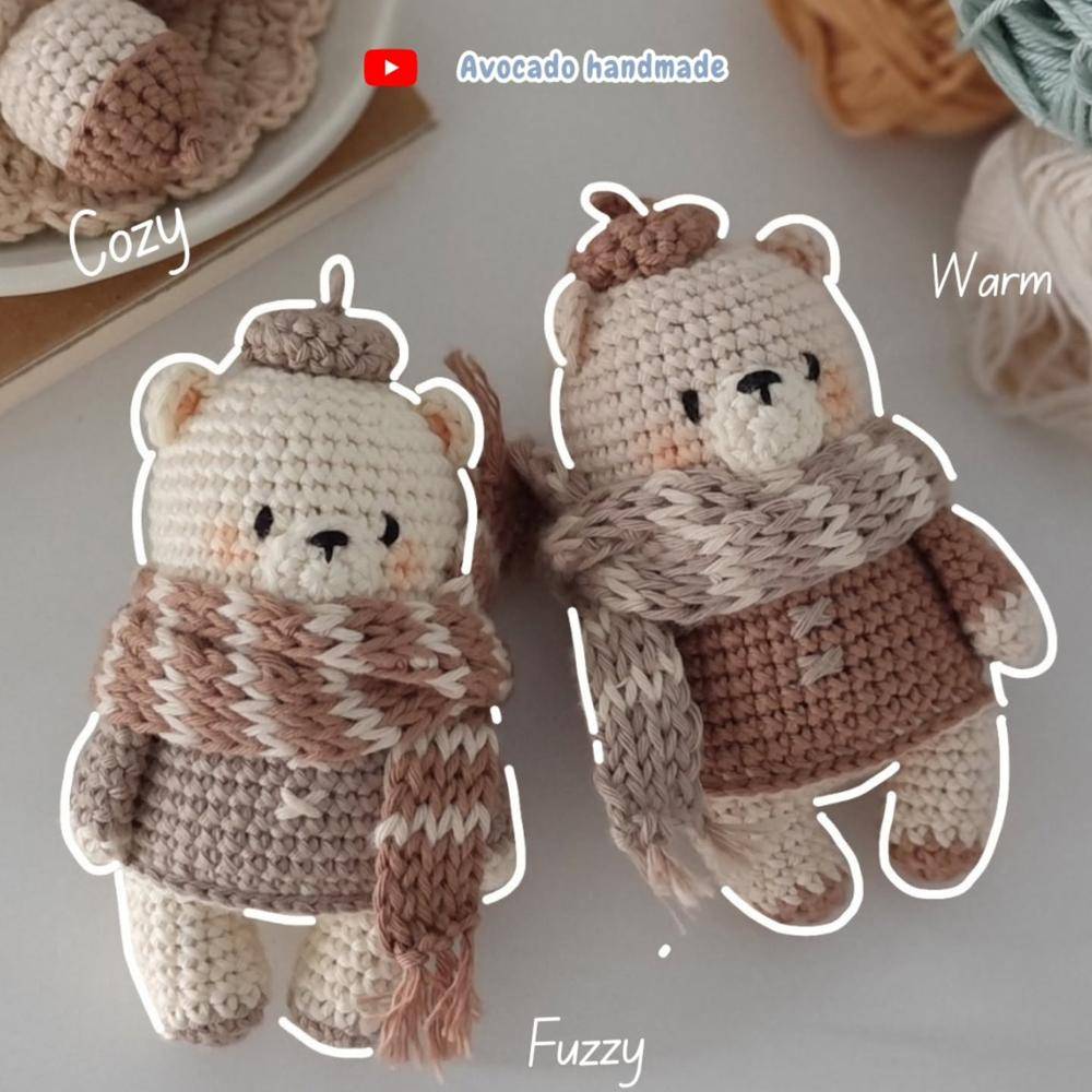 Cozy Crochet Bear Ornaments