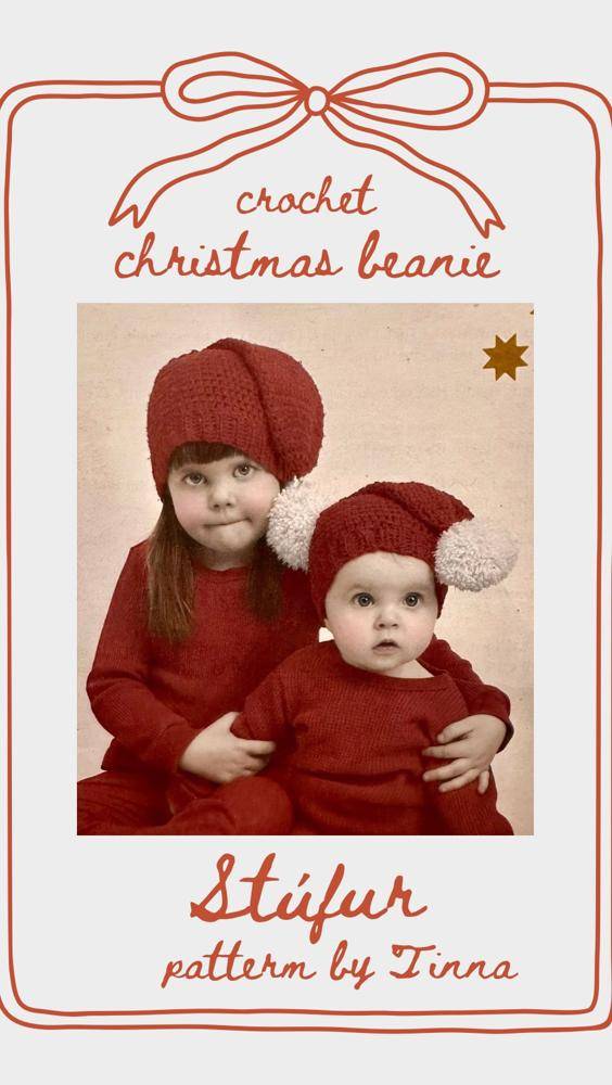 Cozy Crochet Christmas Beanies with Pom-Poms