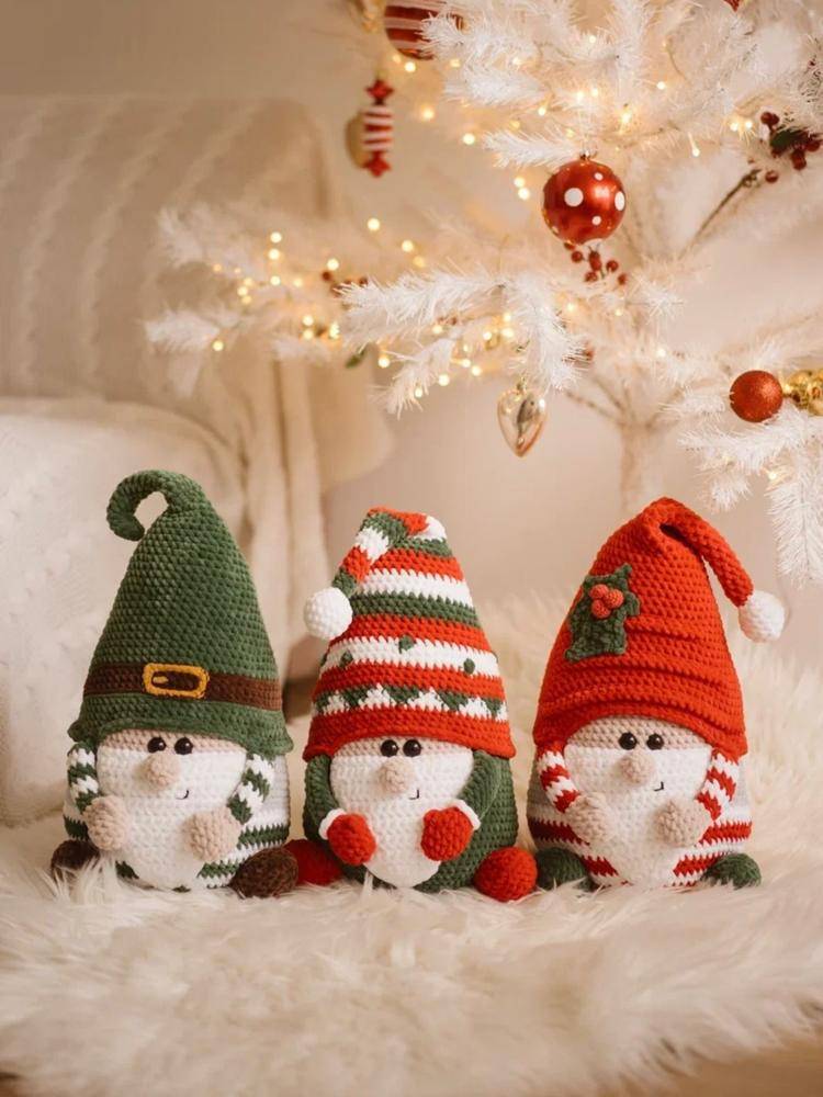 Cozy Crochet Christmas Gnomes Decor