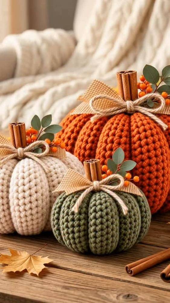 Cozy Crochet Pumpkins for Fall Decor