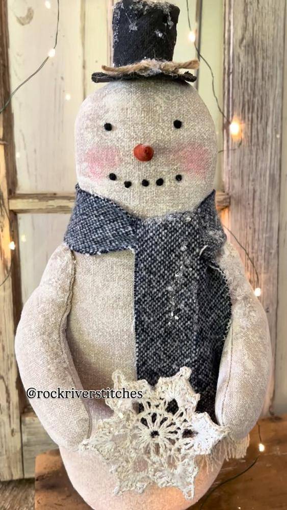 Cozy Fabric Snowman Decor Project