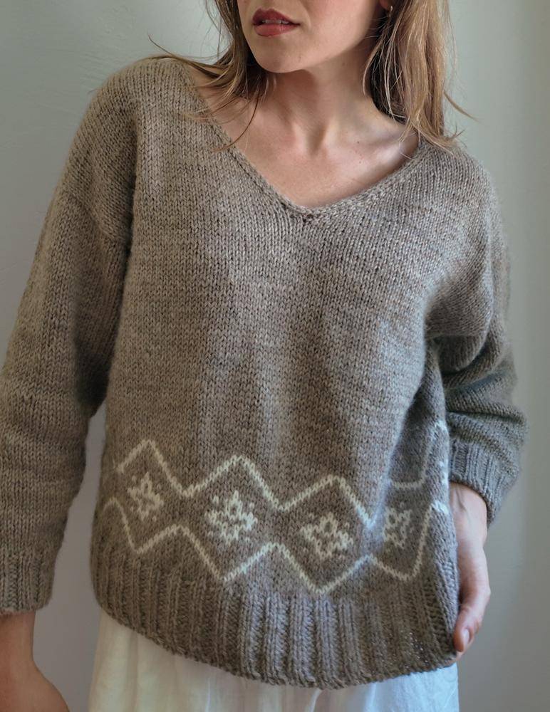 Cozy Fair Isle V-Neck Knitted Sweater