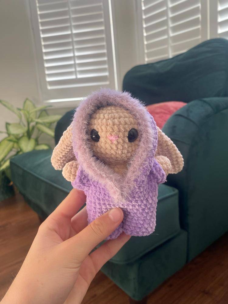 Cozy Hooded Bunny Amigurumi Crochet Pal