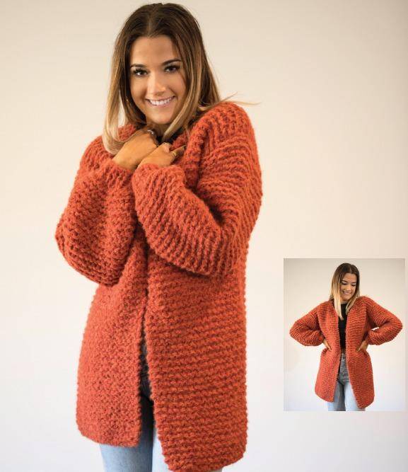 Cozy Knit Chunky Cardigan Project