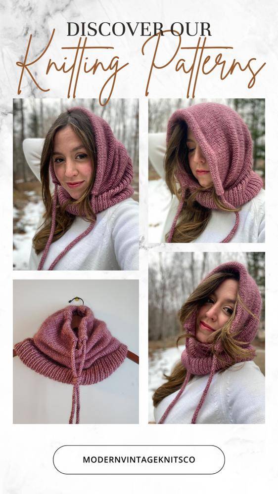 Cozy Ribbed Hooded Cowl Knitting Pattern