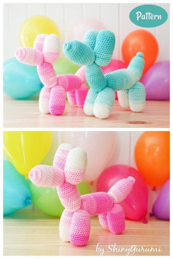 Crochet Amigurumi Balloon Dog Design