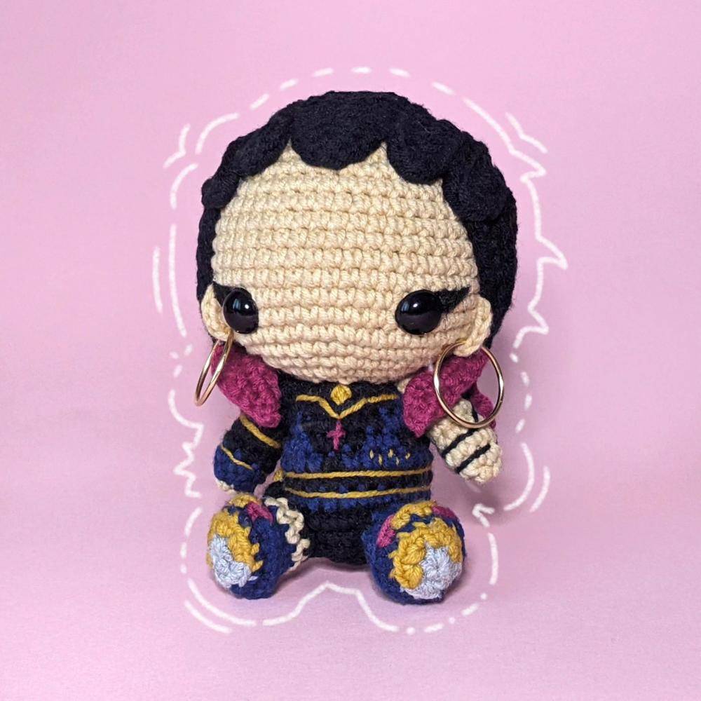 Crochet Amigurumi Figure with Detailed Outfit