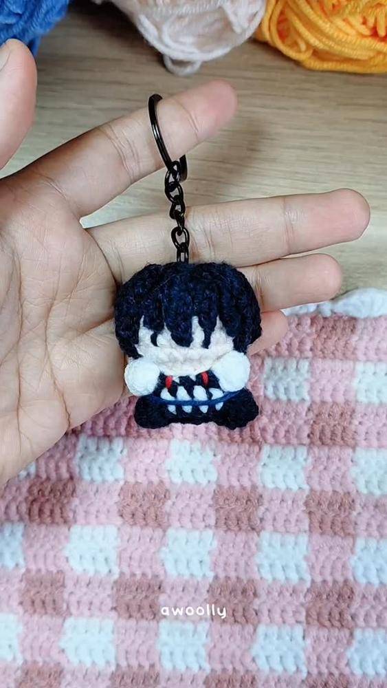 Crochet Anime Character Keychain Charm