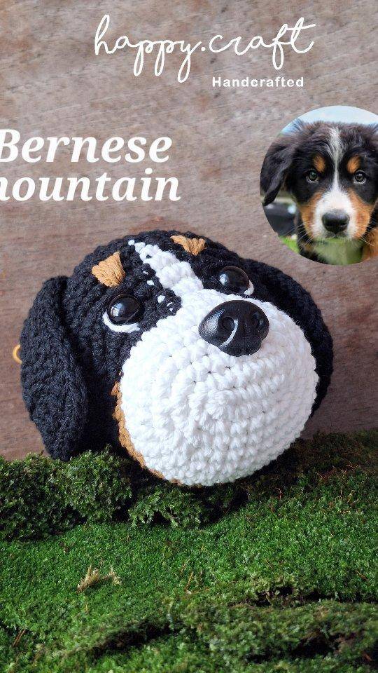 Crochet Bernese Mountain Dog Poop Bag Holder