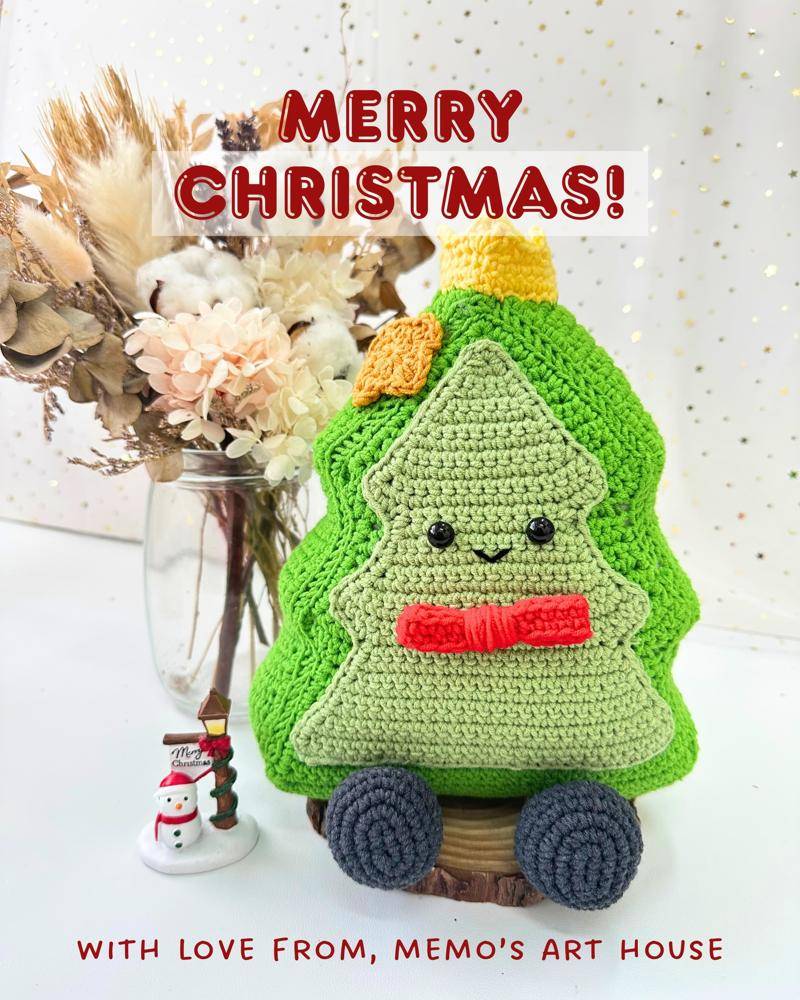 Crochet Christmas Tree Amigurumi with Festive Flair