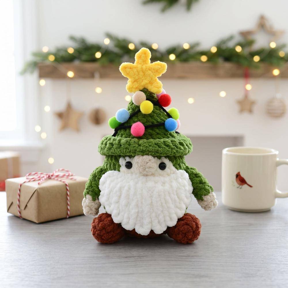 Crochet Christmas Tree Gnome Amigurumi