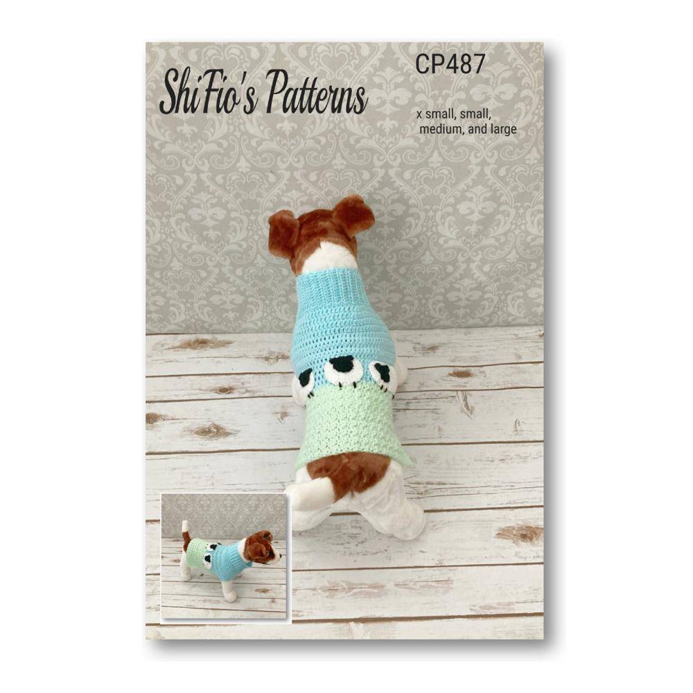 Crochet Dog Sweater with Sheep Appliqués