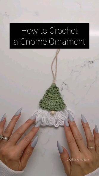 Crochet Gnome Ornament for Festive Decor