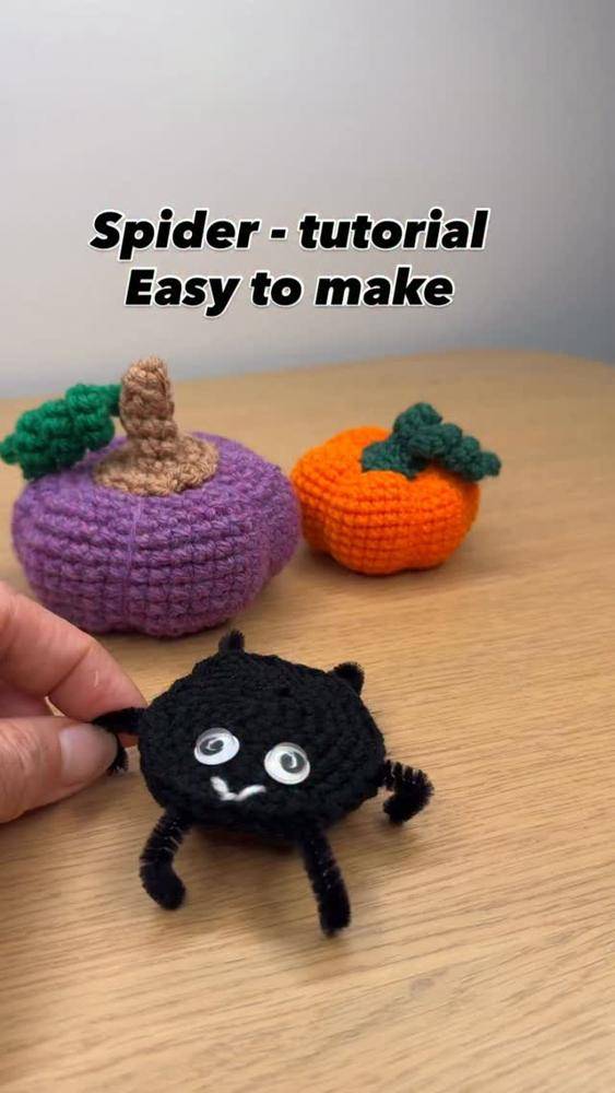 Crochet Halloween Spider Fidget Toy