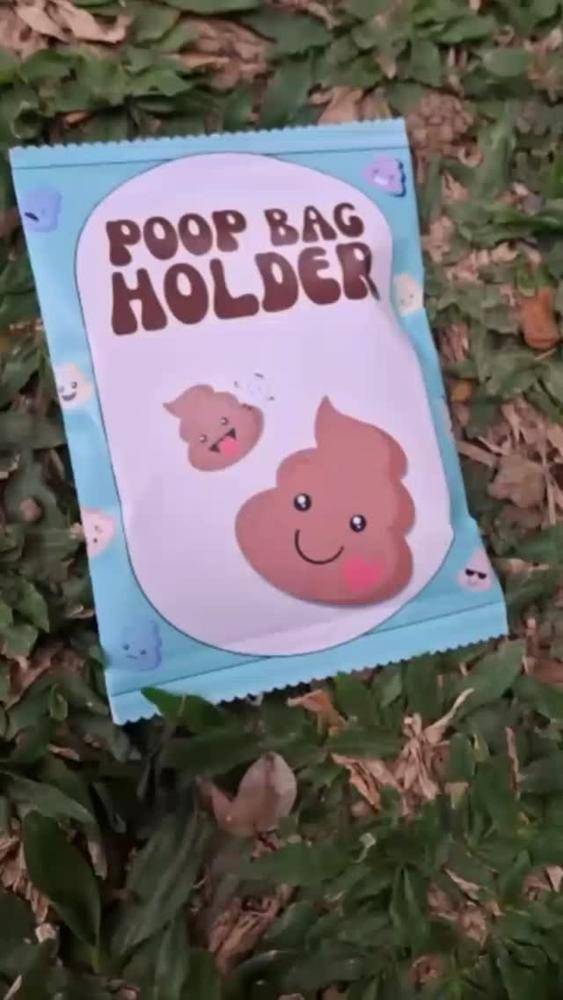 Crochet Poop Bag Holder with Cute Emoji Design