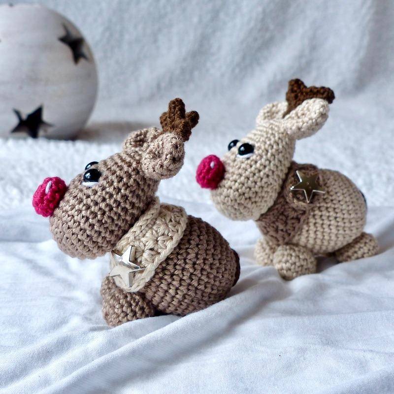Crochet Reindeer Amigurumi Christmas Decor