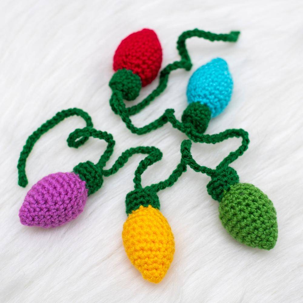 Crocheted Christmas Light Garland