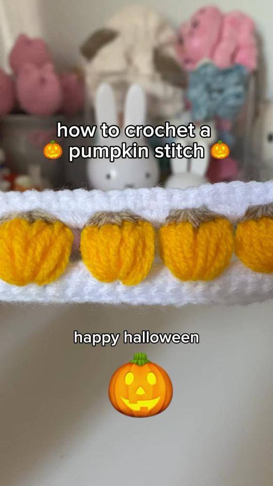 Crocheted Pumpkin Stitch Border Project