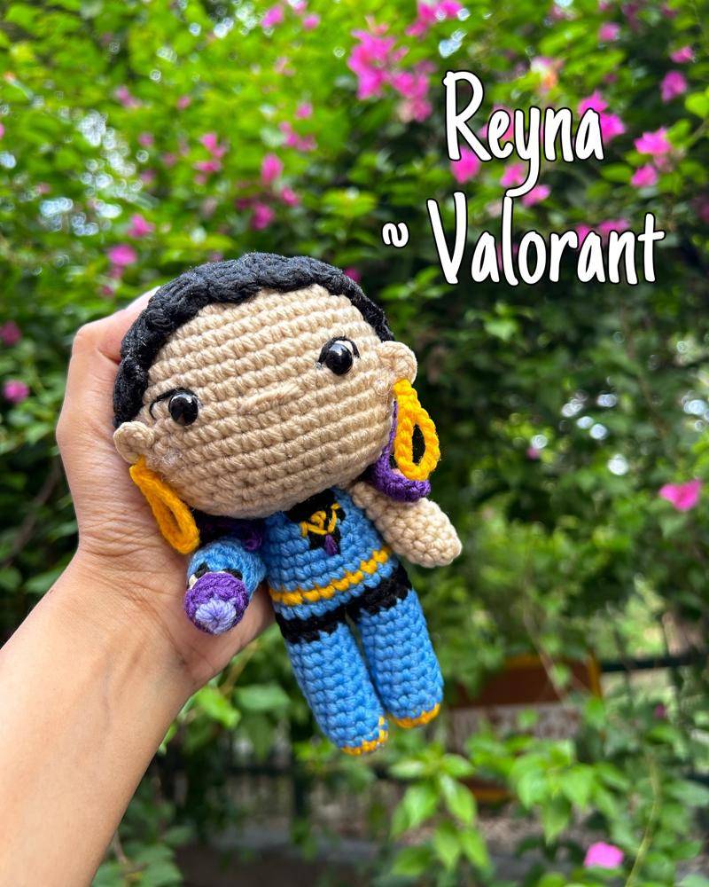 Crocheted Reyna Amigurumi Doll
