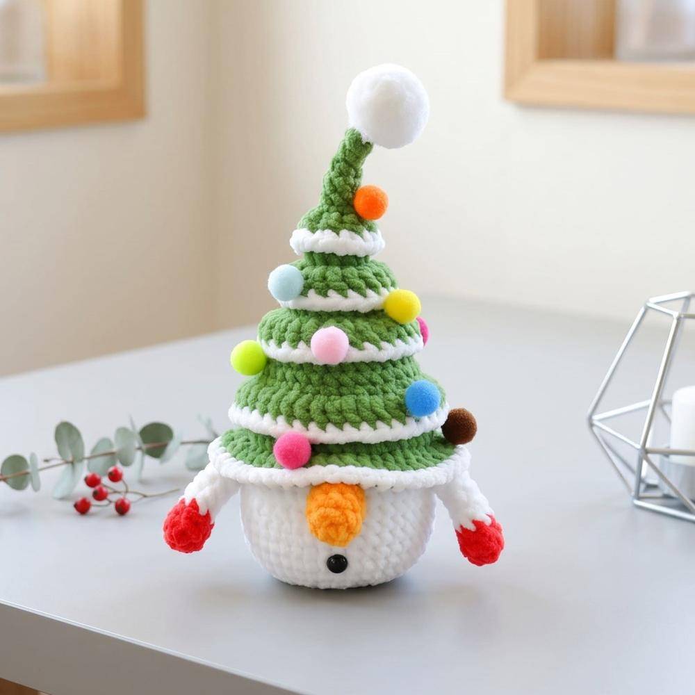 Crocheted Snowman Christmas Tree Decoration