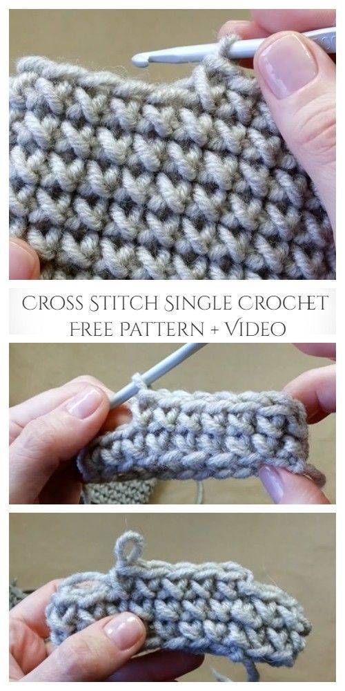 Cross-Stitch Single Crochet Technique Tutorial