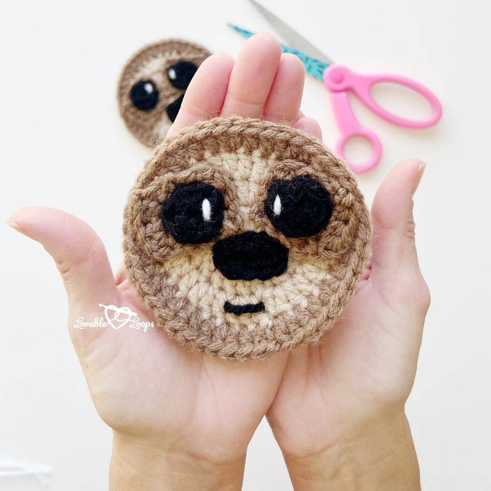 Cute Crochet Sloth Applique Project