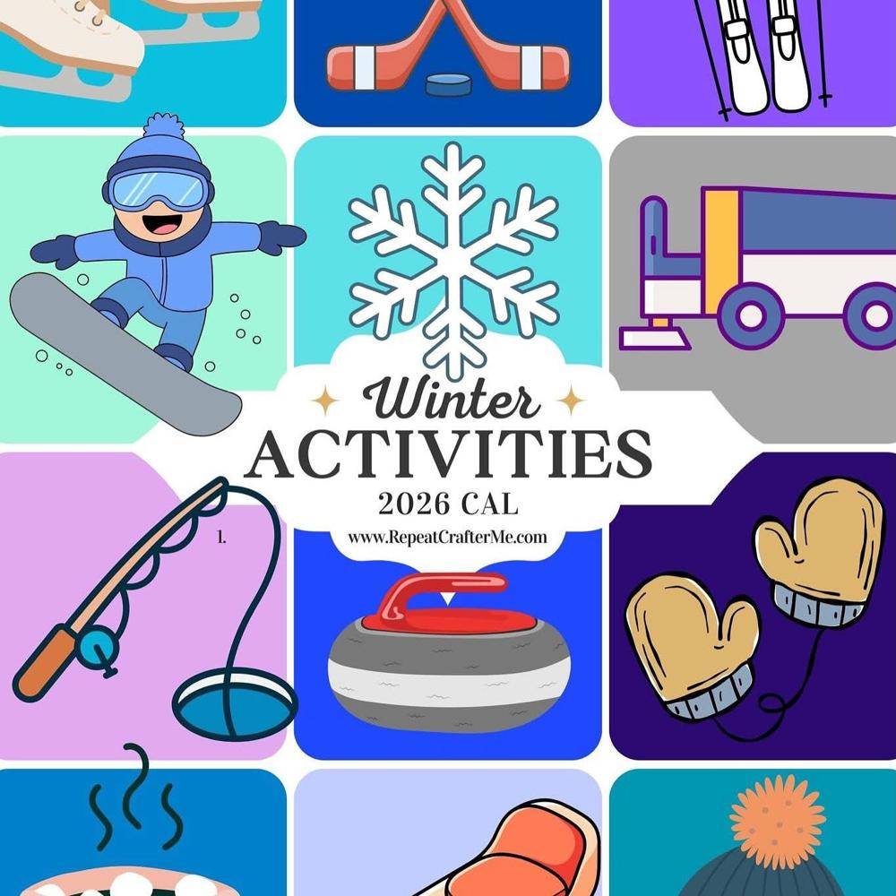 Cute Crochet Winter Activity Appliqués
