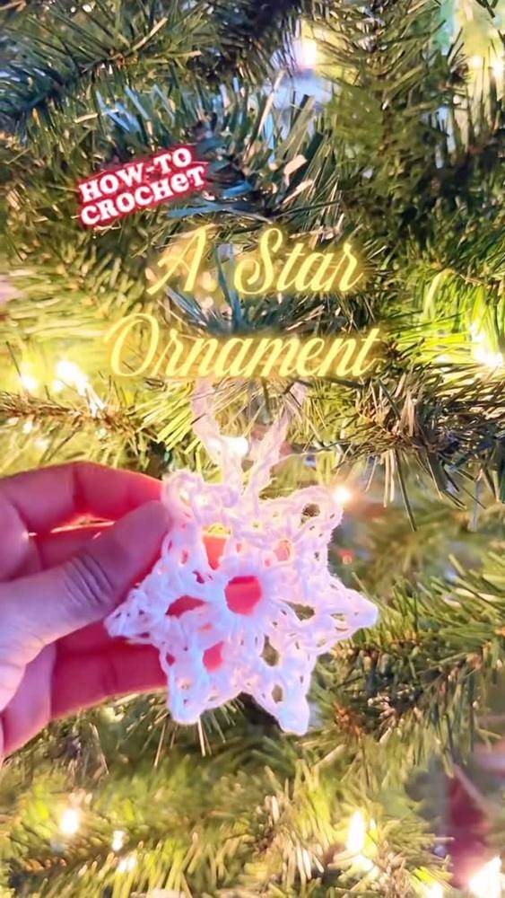 Delicate Crochet Snowflake Ornament
