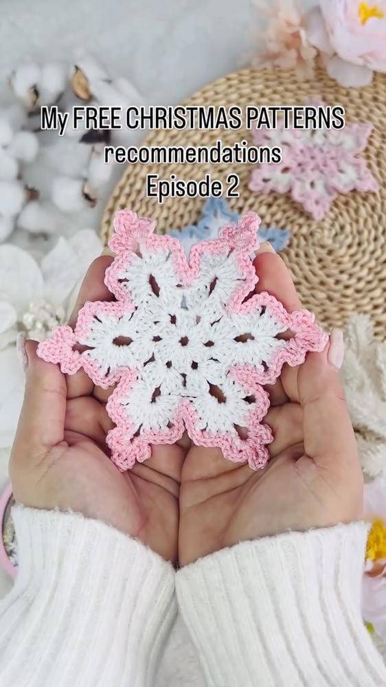 Delicate Crochet Snowflake Ornament