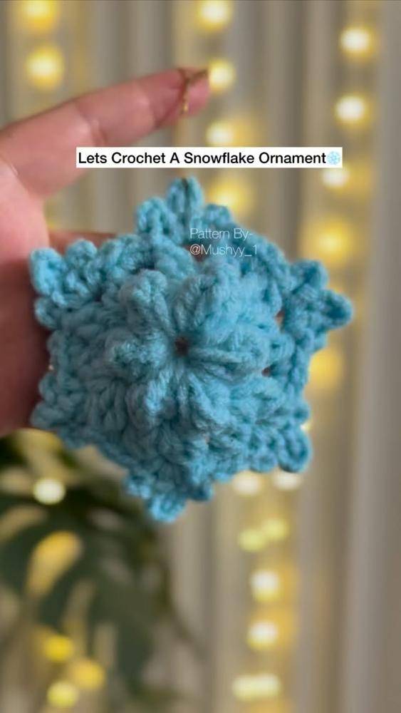 Delicate Crochet Snowflake Ornament