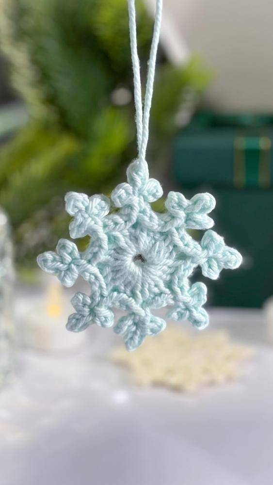 Delicate Crochet Snowflake Ornament