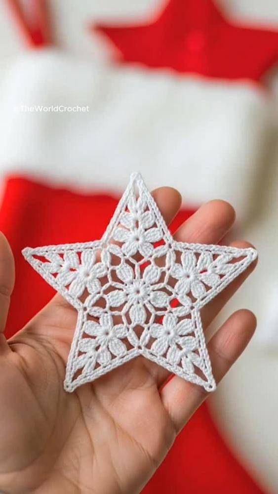 Delicate Crochet Star Ornament Pattern