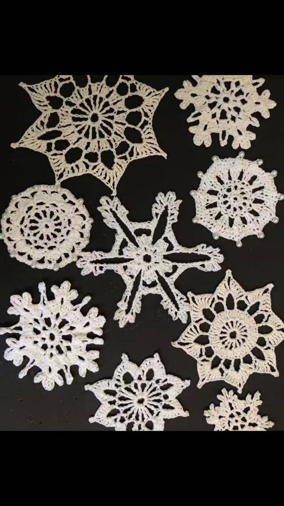 Delicate Crocheted Snowflake Ornaments