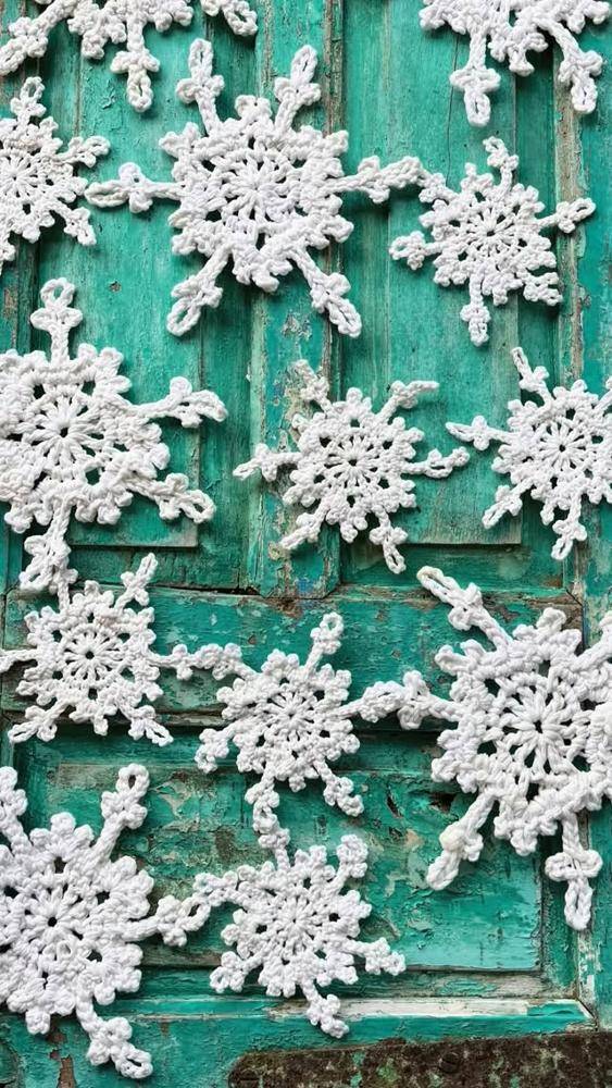 Delicate Crocheted Snowflake Ornaments