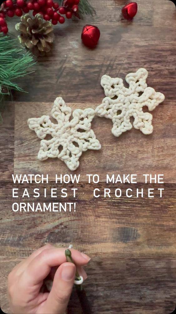 Easy Crochet Snowflake Ornament