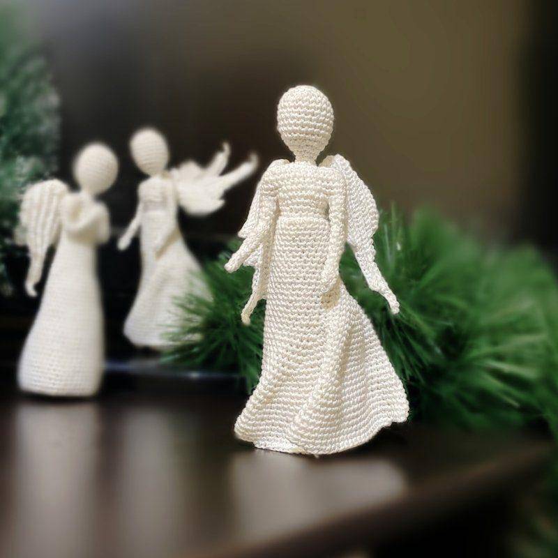 Elegant Crochet Angel Figurines