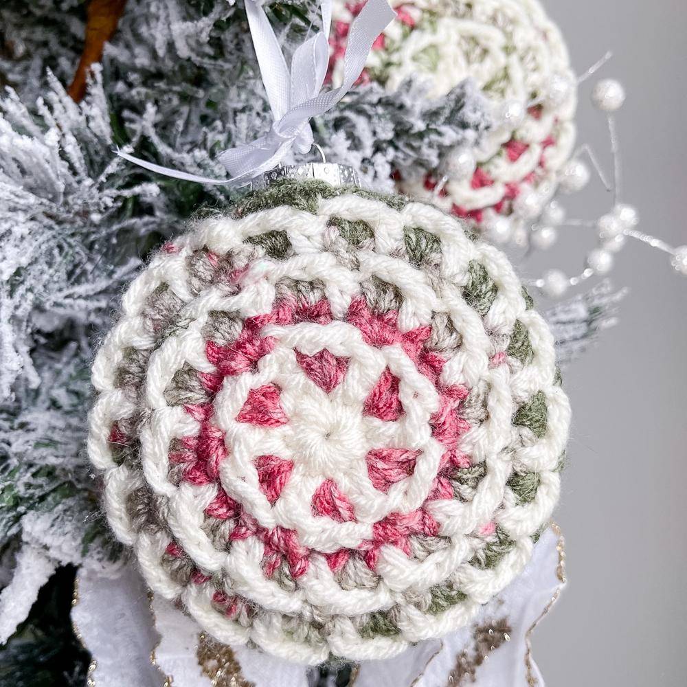Elegant Crochet Christmas Ornament Cover