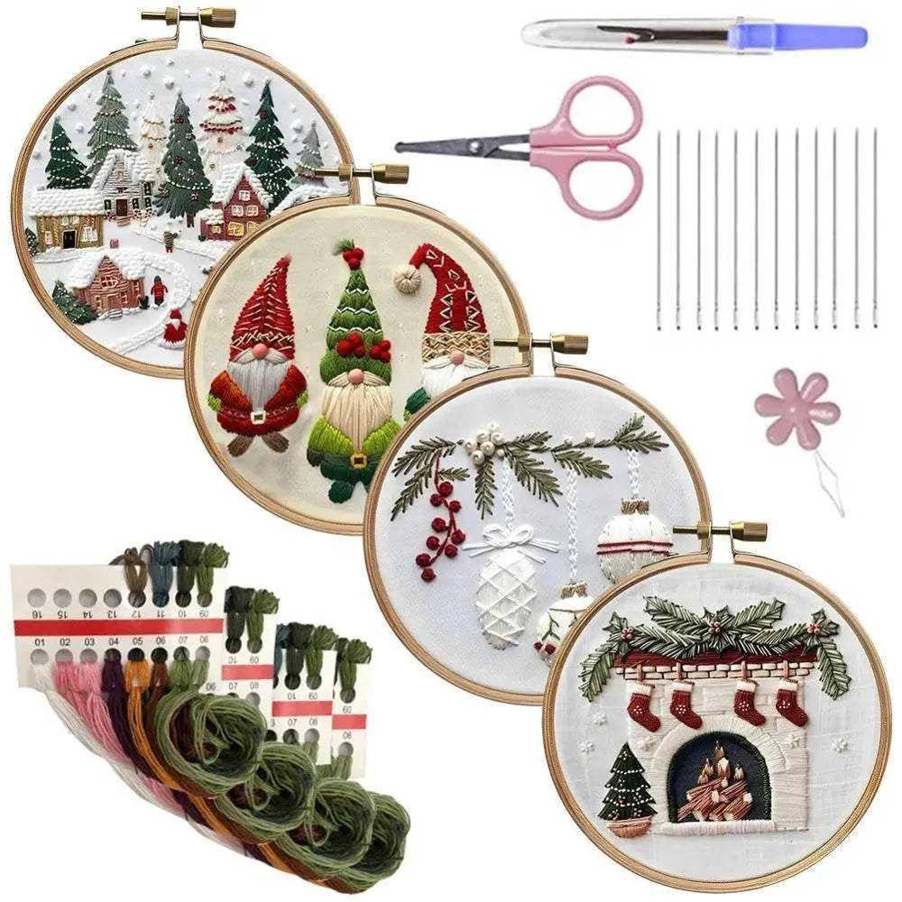 Embroidered Christmas Gnome Hoop Art Projects