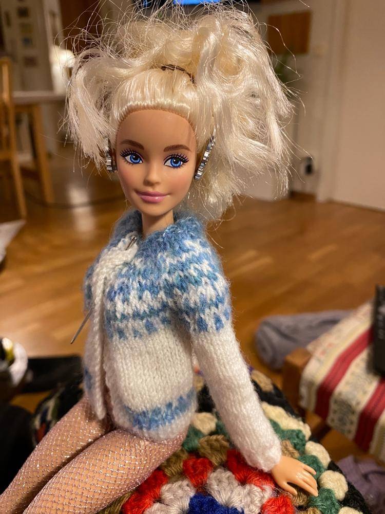 Fair Isle Knit Barbie Doll Sweater
